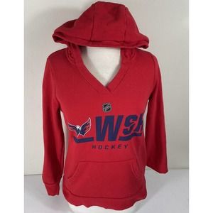 Washington Capitals Hoodie Women's Small NHL Hockey Red Pullover Sweatshirt V